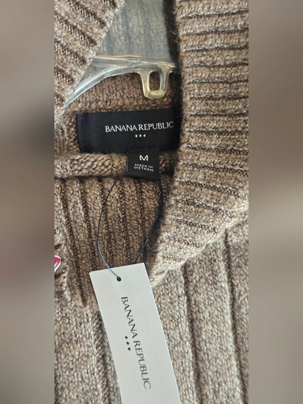NWT Banana Republic Men M Cozy Ribbed Turtleneck Sweater Brown
